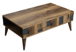 Kohvilaud Kalune Design Madrid, antratsiit v./pruun v., 105 cm x 60 cm x 37.6 cm