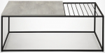 Kohvilaud Kalune Design Zinus, must v./hall v., 95 cm x 55 cm x 43 cm