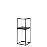 Lillepoti alus Garden Center LILLE, 19 cm x 19 cm, 47 cm, metall, must