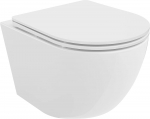 WC-pott, seinapealne Mexen Lena Rimless, kaanega, 360 mm x 480 mm