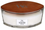 K&uuml;&uuml;nal, l&otilde;hna WoodWick White Tea&Jasmine, 50 - 80 h, 453.6 g, Valge v./Pruunikas v.