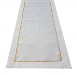 Piklik laudlina ristk&uuml;likukujuline 8o5, kuldne/valge, 40 x 140 cm