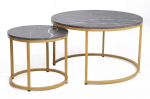 Kohvilaudade komplekt Dion, marmor v., 80 cm x 80 cm x 48 cm, 2 tk