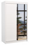 Riidekapp ADRK Rewena 120, valge v., 58 cm x 120 cm x 200 cm, peegliga