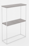 Konsoollaud ADRK Velo, valge v./hall v., 20 cm x 60 cm x 80 cm