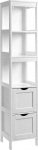 Eraldi seisev vannitoakapp Costway, valge v., 30 cm x 30 cm x 141.5 cm