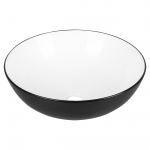 Vannitoa kraanikauss, keraamiline, 40 cm x 40 cm x 13.5 cm, valge v./must v.