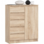 Kummut Akord Furniture Factory K80, pruunikas v., 97 cm x 80.4 cm x 35 cm