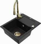 K&ouml;&ouml;givalamu koos kraaniga Mexen Enzo, vaik/graniit, 57.6 cm x 46.5 cm x 17.4 cm, must