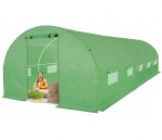 Akendega kaarjas kasvuhoone, pol&uuml;et&uuml;leen, 8 x 3 m