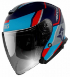 Mootorratta kiiver Axxis Mirage SV Damasko C7, M (57-58 cm), sinine/must/punane