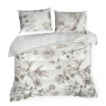 Voodipesukomplekt PT-255, valge v./beež v./roheline v., 70 x 80 cm, 160 x 200 cm