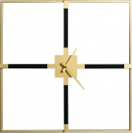Kvartsseinakell 24, kuldne v./must v., 60 cm x 60 cm