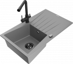 K&ouml;&ouml;givalamu koos kraaniga Mexen Cesar, graniit, 77.5 cm x 47 cm x 20 cm, grey+black