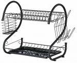 N&otilde;udekuivatusrest Rosberg R53000H, 39 cm x 25 cm x 40 cm, metall, must v.