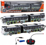 Trollibuss Lean Toys Superior, valge v./roheline v.