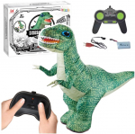 Raadiojuhitav dinosaurus Lean Toys Dinosaur World, 19 cm, roheline v.