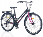 Jalgratas linna- Corelli Shiwers, 26 ", 16" raam, must v./roosa v.