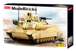 Konstruktor, tank Sluban M1A2 SEP V2, 781 tk, pruun v.