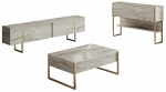 Elutoa m&ouml;&ouml;blikomplekt Kalune Design Luxe, sise, kuld v./travertine v.