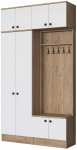 Esiku kapp Kalune Design EA145 - 3840, pruun v./valge v., 37.5 cm x 119.6 cm x 226.4 cm