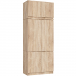 Riidekapp Akord S, sonoma tamm v., 90 cm x 51 cm x 235 cm