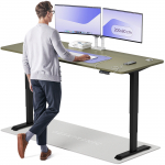 Arvutilaud reguleeritava k&otilde;rgusega Desktronic HomePro, 200 cm x 80 cm, 63 - 128 cm, must v./roheline v.