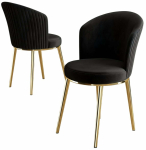 Toolide komplekt Kalune Design Risa 240CHR4155, matt, kuld v./must v., 41 cm x 45 cm x 87 cm, 2 tk