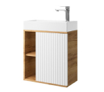 Vannitoakapp valamuga Riva Gold Craft SA50DL GOLD OAK/BALTA, pruun v./valge v., 0.25 cm x 50 cm x 50 cm