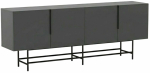 Konsoollaud Kalune Design Eldia, antratsiit v./must v., 40 cm x 200 cm x 77.9 cm