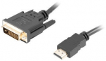 Juhe Lanberg HDMI 19 pin male, DVI-D, 3 m, must
