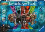 Pusle Ravensburger How to Train Your Dragon 3 12629, 49 cm x 36 cm, 200 tk, mitmev&auml;rviline