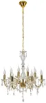 Valgusti rippuv Candellux Maria Teresa 38-94653, E14, 8 x 8 W, valge v. / kuldne v.