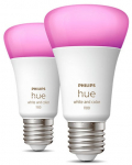 Nutikas pirn Philips Hue Hue LED, A60, 2000 - 6500 &deg;K, E27, 9 W, 806 - 1100 lm, 2 tk