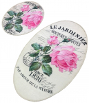 Vannitoamattide komplekt Foutastic Jardiner Oval 359CHL2108, mitmev&auml;rviline, 100 cm x 60 cm