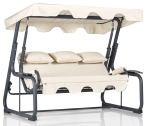 Aiakiik Kalune Design Vitis, must v./kreemjasvalge, 110 cm x 200 cm x 165 cm