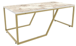 Kohvilaud Kalune Design Wendy, kuldne v./valge v., 120 cm x 60 cm x 48 cm