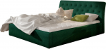 Voodi kahekohaline Milano Kronos 19, 160 x 200 cm, tumeroheline v., ilma madratsita, p&otilde;hjalippidega