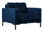 Tugitool Micadoni Home Mamaia Velvet, sinine v./must v., 87 cm x 92 cm x 78 cm