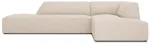 Nurgadiivan Micadoni Home Ruby Modular 4 Seats, kreemjasvalge, parem, 273 x 180 cm x 69 cm