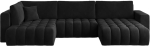 Nurgadiivan Bonito Velvetmat 10, must v., parem, 170 x 340 cm x 92 cm