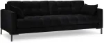 Diivan Micadoni Home Mamaia Velvet, must v., 177 x 92 cm x 75 cm