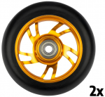 Rollerite lisavarustus, rattad Black Dragon Stunt Scooter Wheel Set Spoked Alu, kuldne/must, 2 tk