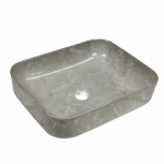 Vannitoa kraanikauss Invena Ate, keraamiline, 51 cm x 40 cm x 13 cm, hall v.