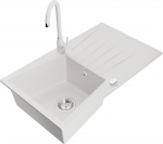 K&ouml;&ouml;givalamu koos kraaniga Mexen Cesar, graniit, 77.5 cm x 47 cm x 18 cm, valge