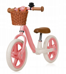 Tasakaaluratas, laste Lionelo Alex Plus Green Forest, kreemjasvalge/roosa, 12"