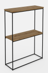Konsoollaud ADRK Velo, must v./pruunikas v., 20 cm x 60 cm x 80 cm