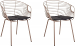 Toolide komplekt Beliani Hoback, matt, beež v., 56 cm x 60 cm x 79 cm, 2 tk