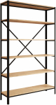 Raamaturiiul ADRK Ralph, tamm v./must v., 180.2 cm x 30 cm x 110 cm