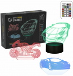 Dekoratsioon Manta 3D Vehicles 1 LED-valgustusega, 15.7 cm, 15.6 cm, mitmev&auml;rviline